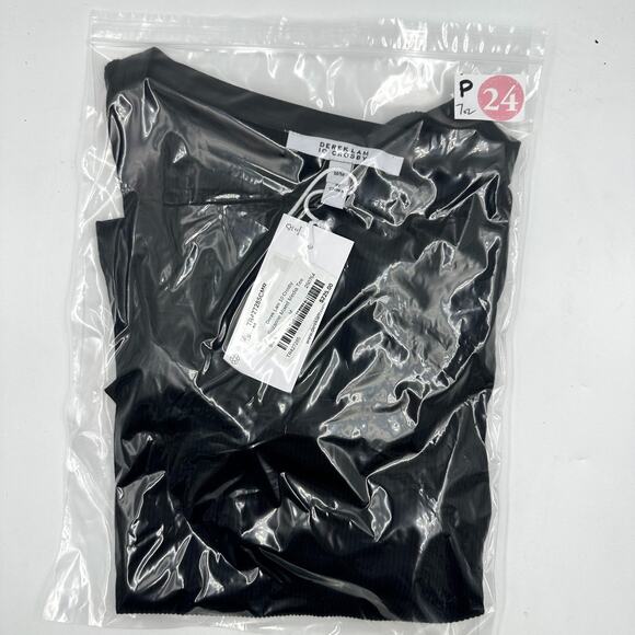 Derek Lam 10 Crosby Suzanne Mixed Media Tee in Black TR427285CMR-BLK-D Medium M - Picture 3 of 3